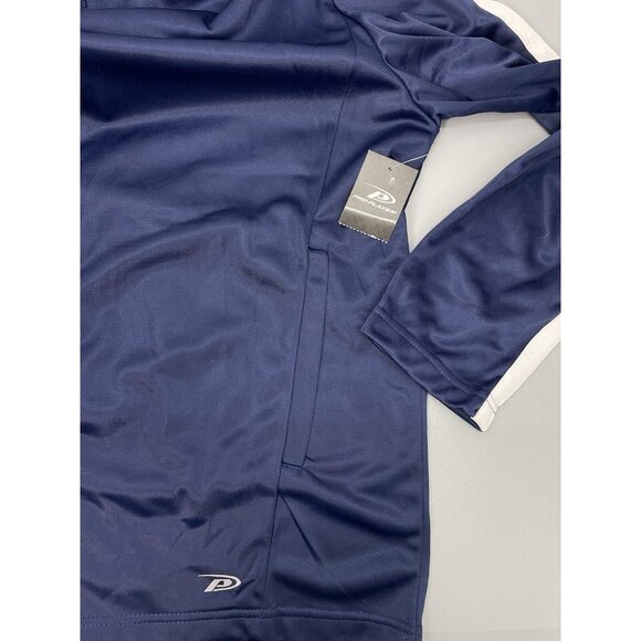 Pro Player Track Jacket Warm Up Athletic Full Zip Stripes Polyester Blue Mens XL - Picture 4 of 11